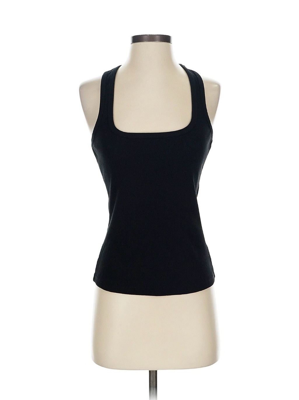 Anthropologie Black Ribbed Tank Top